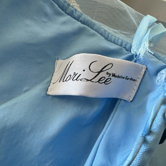 Mori Lee dress prom party wedding blue size 12 princess god mother halloween. - Picture 8 of 16